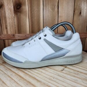 Ecco Biom Hybrid Shoes Womens 9 9.5 40‎ White Yak Leather Golf Spikeless Comfort